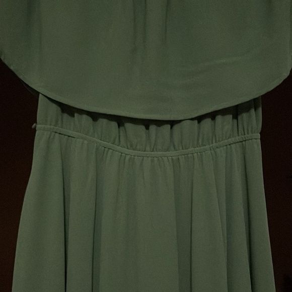 Baltic Born Victoria Off The Shoulder Maxi Dress size Small in hunter green - Picture 4 of 14